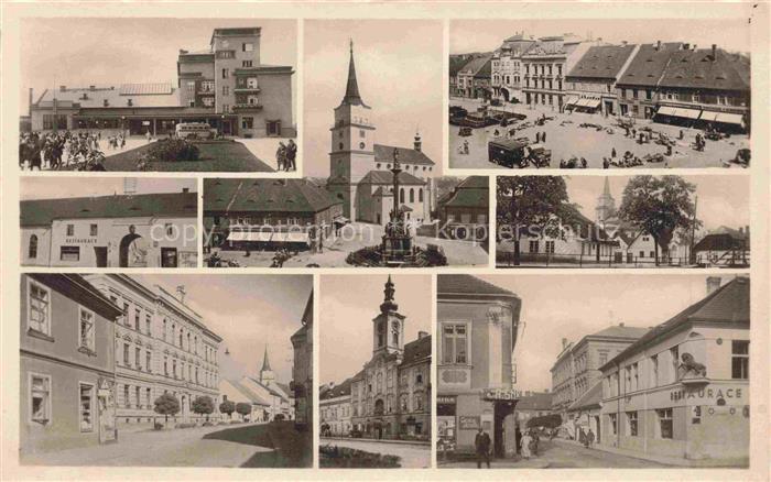 Rokycany Rokitzan CZ Ortsansichten Kirchen