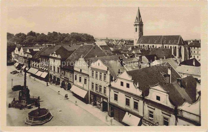 Trebon Wittingau CZ Panorama Kirche Marktplatz