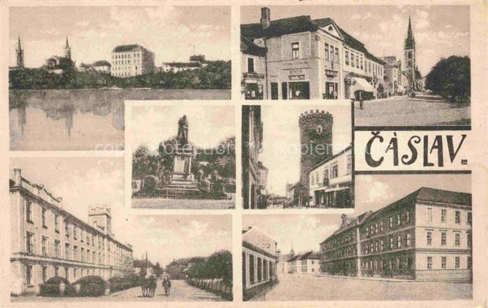 Caslavi Caslav Tschaslau CZ Orts und Teilansichten Monument Turm