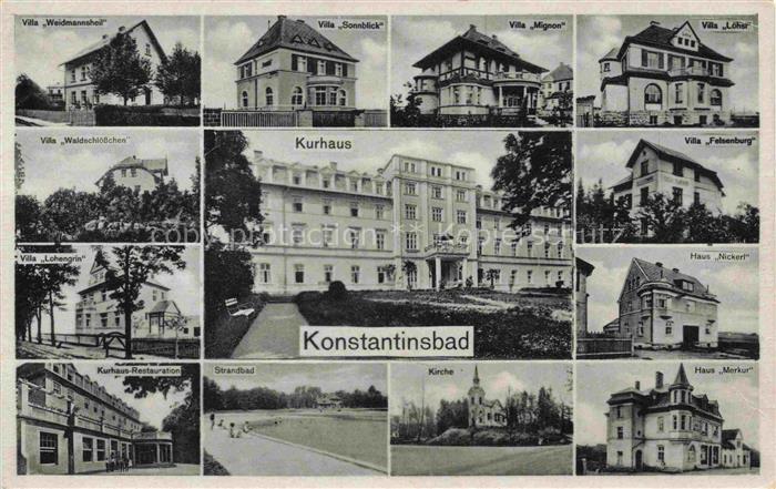 Konstantinsbad Konstantinovy Lazne CZ Kurhaus Teilansichten