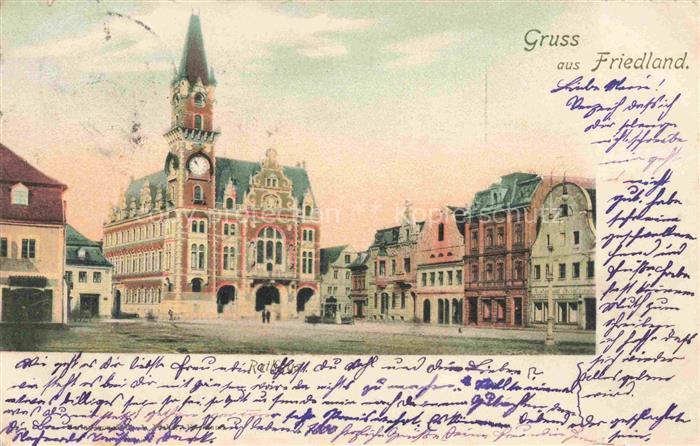 Friedland Boehmen Frydlant v Cechach CZ Marktplatz Rathaus