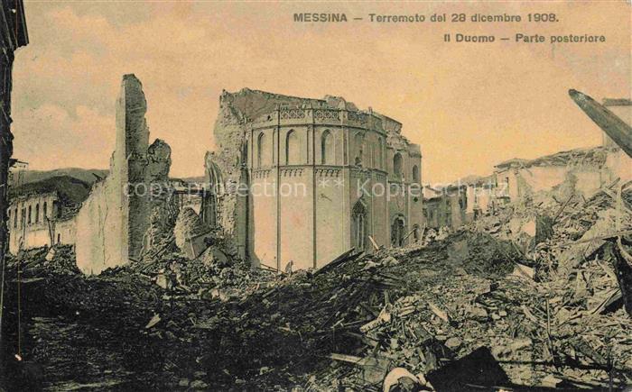 MEssINA Sicilia IT Terremoto del 28 dicembre 1908 Il Duomo Parte posteriors