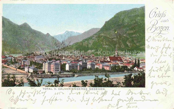 Bozen BOLZANO Suedtirol IT Panorama vom Calvarienberge