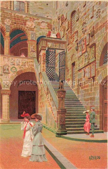 FIRENZE Florence Florenz Toscana IT Cortile del Palazzo del Podesta