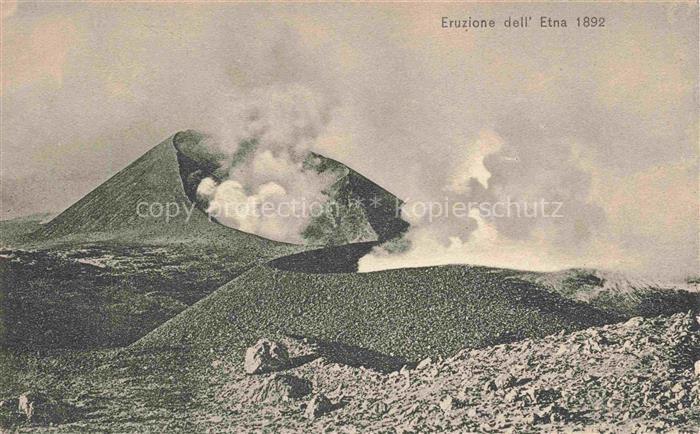 Etna  Catania Sicilia Vulcano IT Eruzione dell Etna 1892