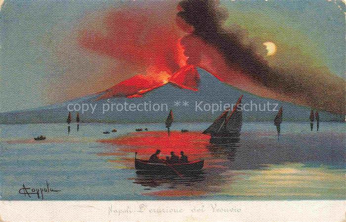 NAPOLI Neapel Naples IT Eruzione del Vesuvio