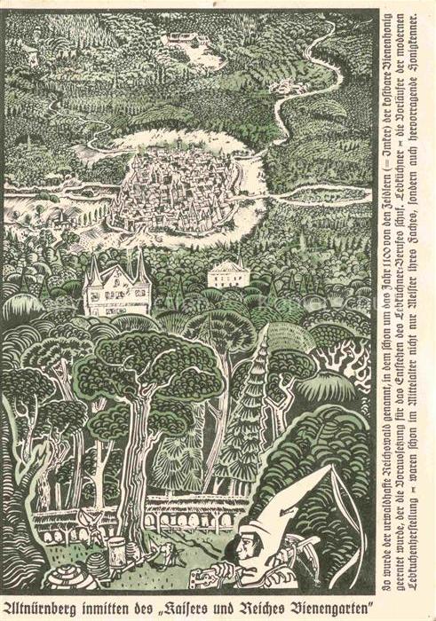 NueRNBERG CITY Altnuernberg inmitten des Kaisers und Reiches Bienengarten Illu