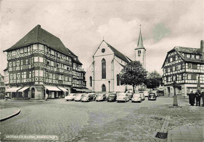 Mosbach Baden Neckar-Odenwald-Kreis BW Marktplatz Kirche