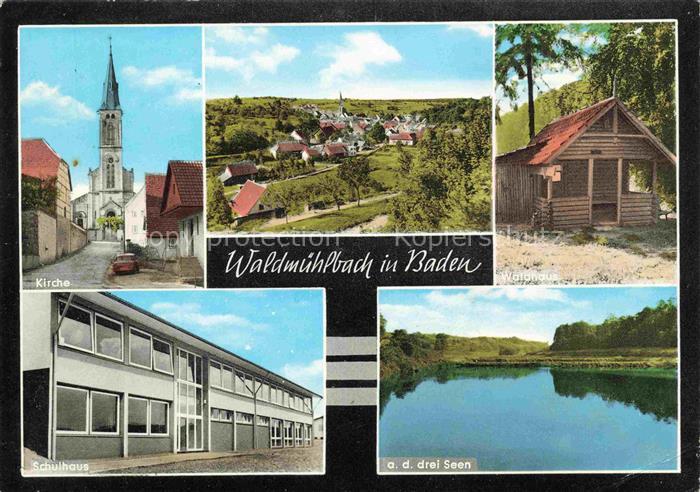 Waldmuehlbach Billigheim Neckar-Odenwald-Kreis BW Kirche Waldhaus Schulhaus Seep