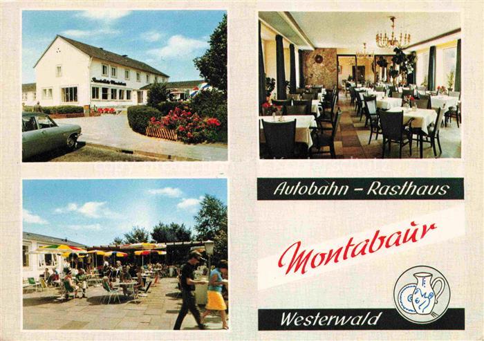 Montabaur Westerwald Autobahn Rasthaus Gastraum Terrasse