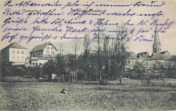 Jockgrim Germersheim Rheinland-Pfalz Ansicht mit Kirche