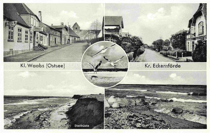 Klein-Waabs Kleinwaabs Rendsburg-Eckernfoerde Strassenpartien Steilkueste Strand