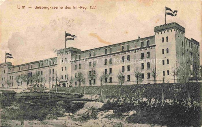 ULM  Donau Gaisbergkaserne des Infanterie-Regiments 127 Feldpost