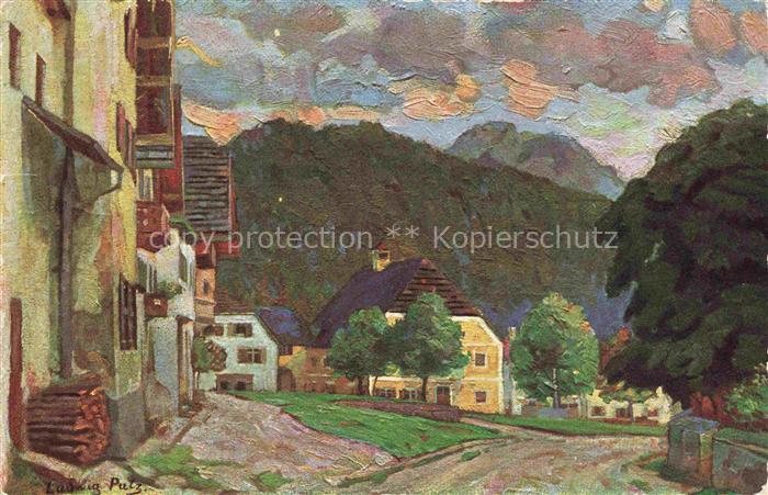 Neubeuern Inn Rosenheim Bayern Marktplatz Kuenstlerkarte