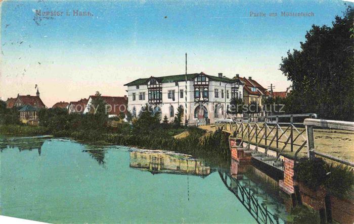 Munster  Hannover oertze Soltau-Fallingbostel Partie am Muehlenteich Feldpost