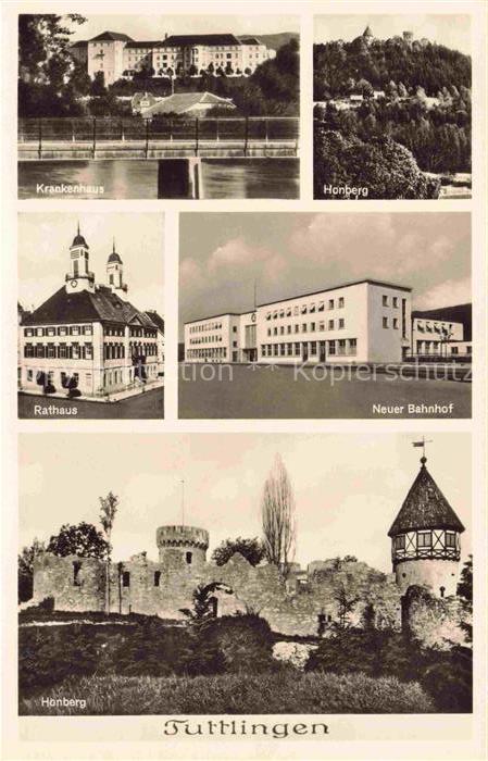 TUTTLINGEN Krankenhaus Hornberg Rathaus Neuer Bahnhof Hornburg