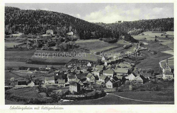 Hettigenbeuern Buchen Odenwald BW Goetzenturm Erholungsheim Diedrich Panorama