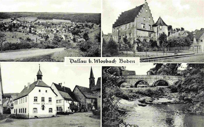 Dallau Panorama Schloss Gasthaus Bruecke