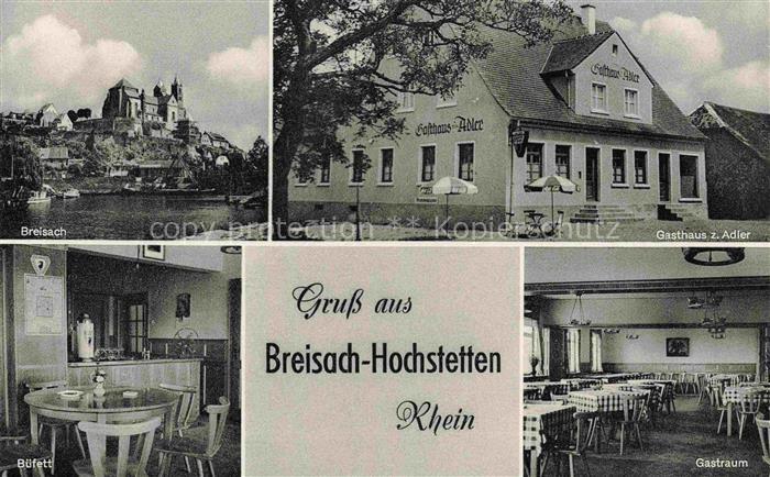 Hochstetten Breisach Rhein Muenster Gasthaus zum Adler Bueffet Gastraum