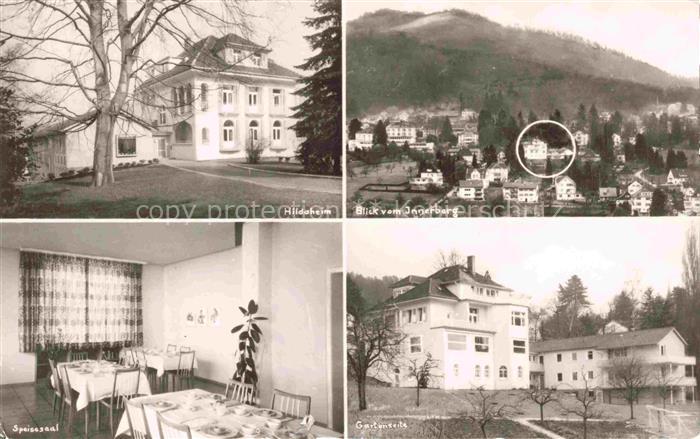 BADENWEILER BW Hildaheim Blick vom Ingerberg Speisesaal Gartenseite