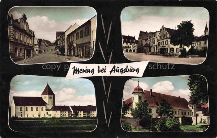 Mering Augsburg Strassenpartien Schloss Kirche