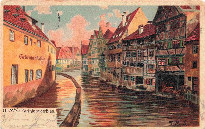 ULM Donau Parthie an der Blau