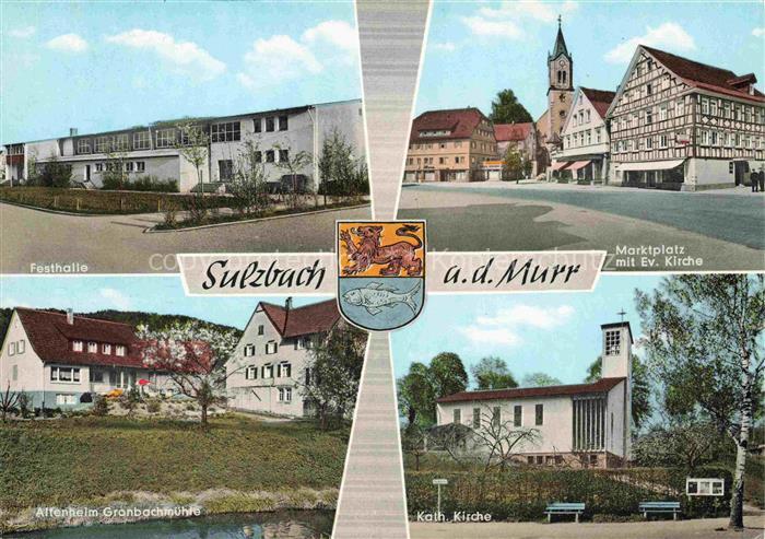 Sulzbach Murr BW Festhalle Marktplatz Ev Kirche Kath Kirche Altenheim Granbachmu