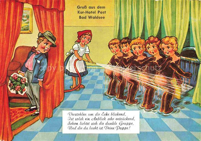 Bad Waldsee Kurhotel Post Karikatur