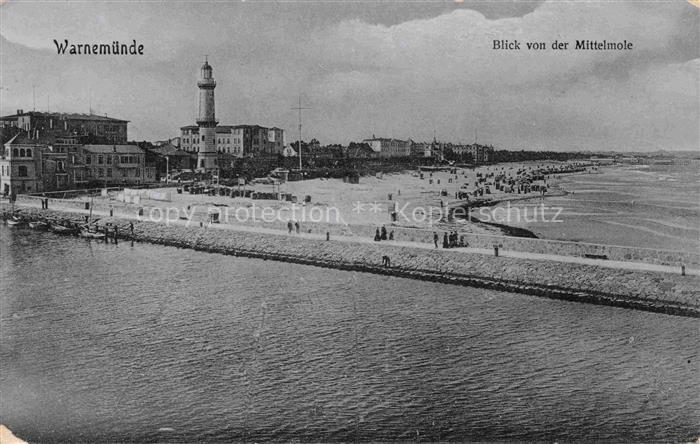 WARNEMueNDE Ostseebad Rostock Blick von der Mittelmole
