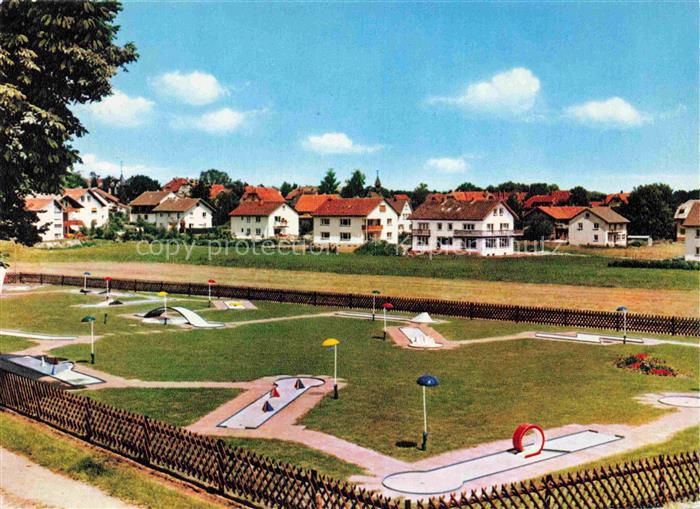 Koenigsfeld  Baden Schwarzwald BW Panorama mit Minigolfanlage