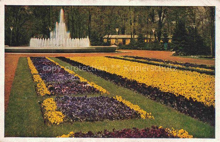Reichsgartenschau 1937 Jahresschau DRESDEN Blumenparterre Leuchtfontaene
