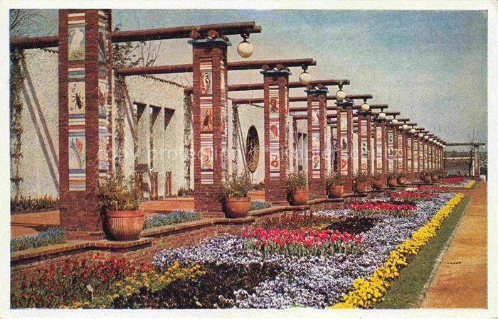 Reichsgartenschau 1938 EssEN Pergola im Keramikhof
