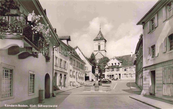 Kandern Baden BW Strassenpartie Brunnen