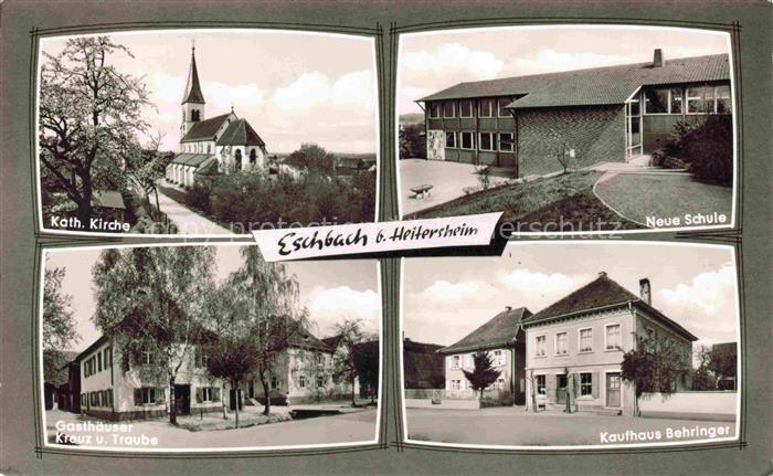 Eschbach Heitersheim Markgraeflerland Baden BW Kath Kirche Neue Schule Gasthaeus