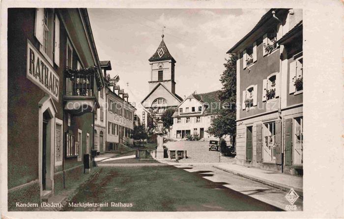Kandern Baden BW Marktplatz mit Rathaus