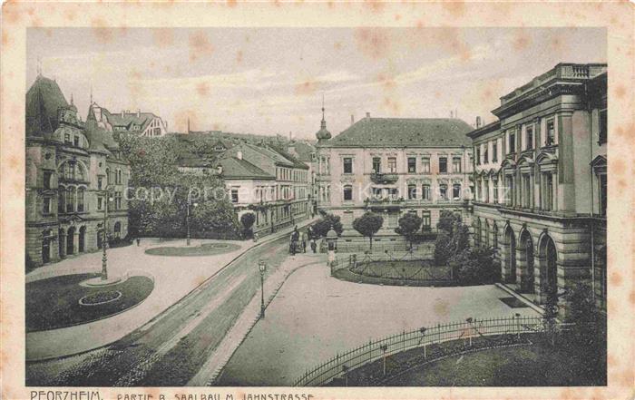 PFORZHEIM BW Partie beim Saalbau mit Jahnstrasse Feldpost