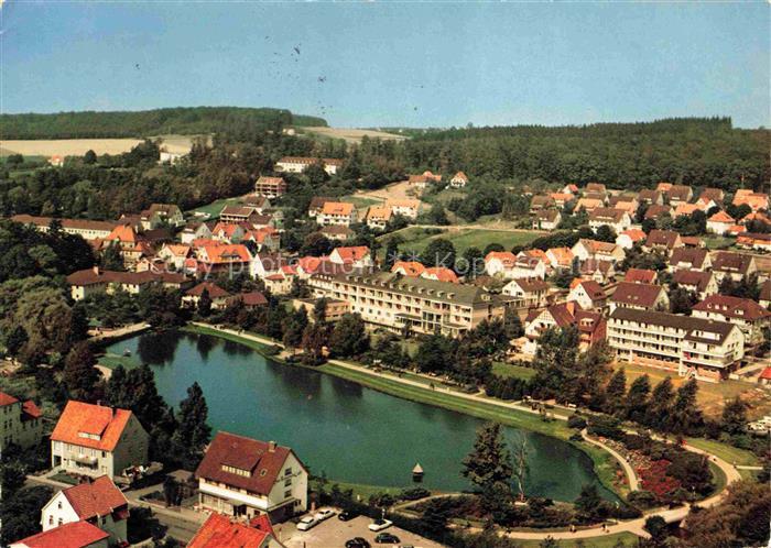 Bad Meinberg Horn-Bad Meinberg NRW Fliegeraufnahme mit Kurparksee