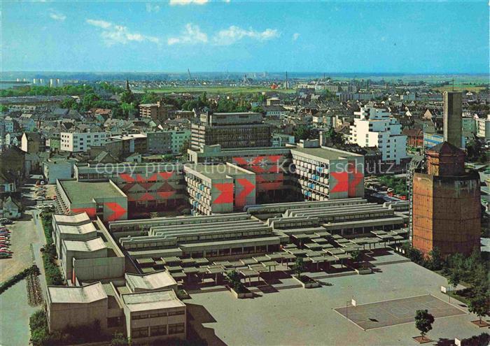 Mundenheim Ludwigshafen Rhein Fliegeraufnahme mit Schulzentrum und St Anna Stift