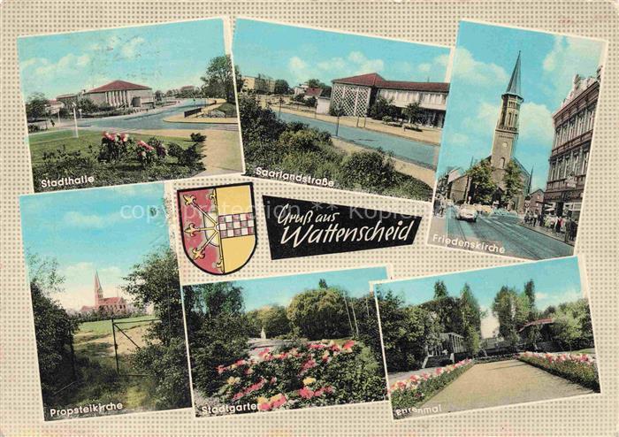 Wattenscheid BOCHUM Stadthalle Saarlandstr Friedenskirche Propsteikirche Stadtga