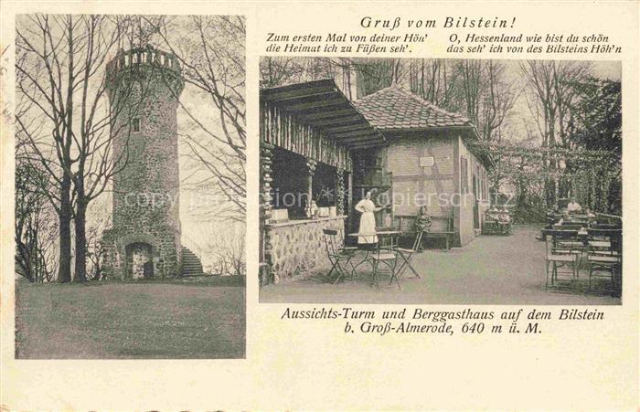 Grossalmerode Gross-Almerode Hessen Aussichtsturm Berggasthaus auf dem Bilstein