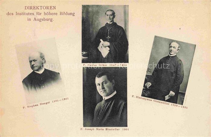 AUGSBURG CITY Direktoren des Institutes fuer hoehere Bildung