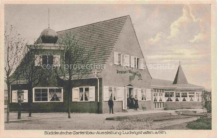 LUDWIGSHAFEN Rhein Sueddeutsche Gartenbau-Ausstellung Pfaelzer Weinhaus