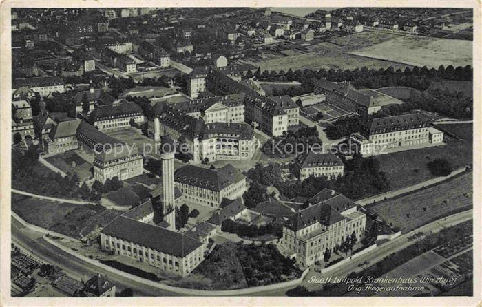 WueRZBURG Bayern Staatliches Luitpold Krankenhaus Original Fliegeraufnahme