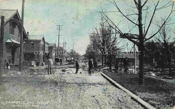 Hamilton Ohio USA Campbell Avenue Flood