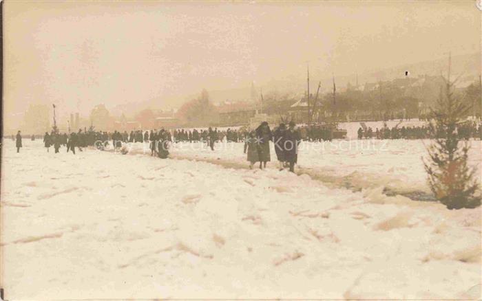 Bingen Rhein Zugefrorener Rhein
