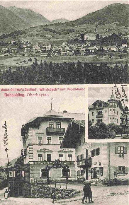 Ruhpolding Bayern Panorama Gasthof Wittelsbach mit Dependance