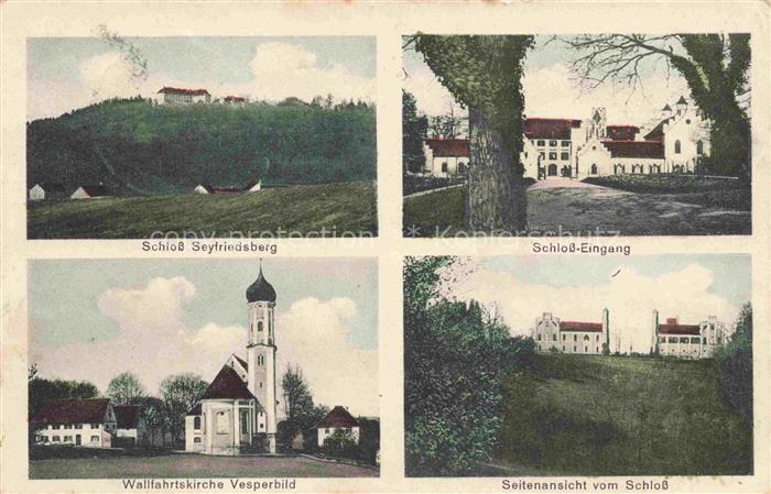 Seyfriedsberg Ziemetshausen Guenzburg bayern Panorama Schloss Eingang Wallfahrts