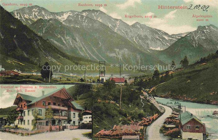 Hinterstein Bad Hindelang Oberallgaeu Bayern Panorama Gasthof Pension Alpen