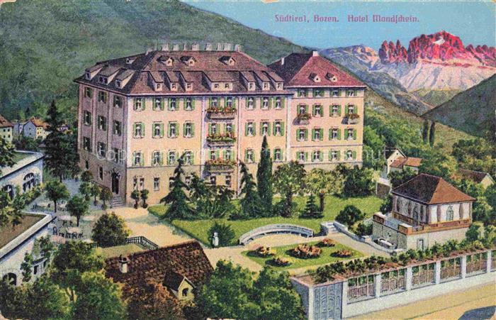 Bozen  BOLZANO Suedtirol IT Hotel Mondschein Kuenstlerkarte