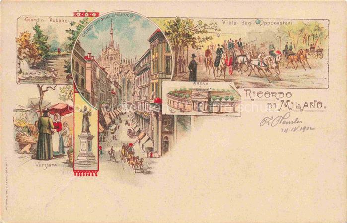 MILANO Mailand IT Giardini Pubblici Verziere Corso Vittorio Emanuele Viale degli